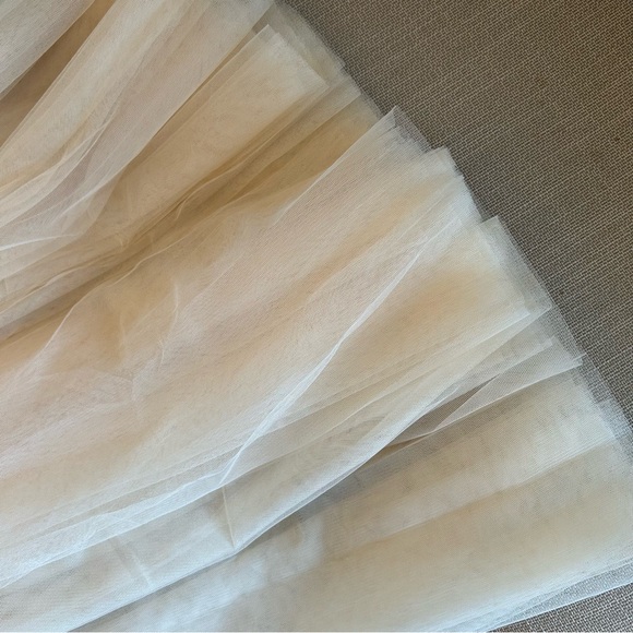 NEW Reformation Prisca Sheer Midi Skirt - Ivory Cream Small S - Picture 9 of 11